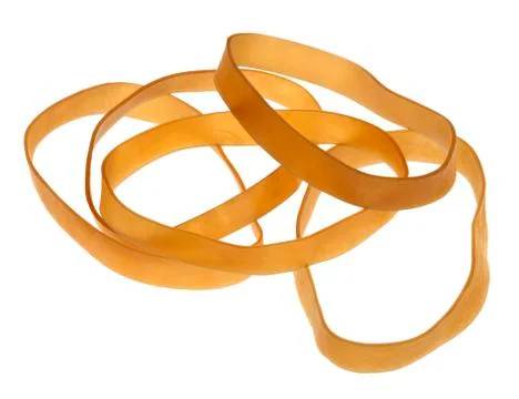 Isolated rubber bands Stock Photos