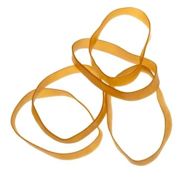 Isolated rubber bands Stock Photos