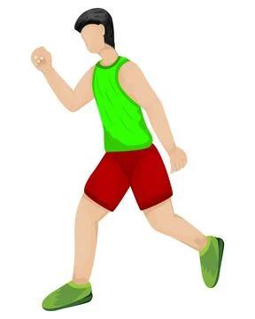 Isolated the runner man on white background vector design. Stock Illustration