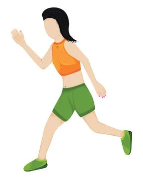 Isolated runner wooman on white background vector design Stock Illustration