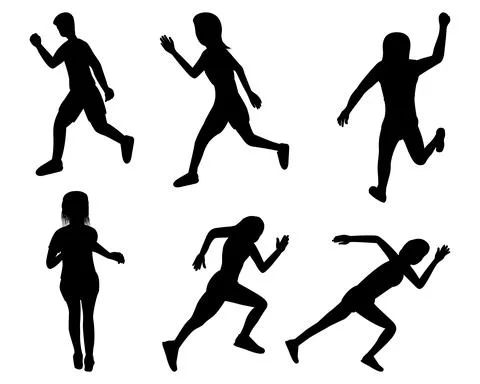 Isolated runner wooman on white background vector design Stock Illustration