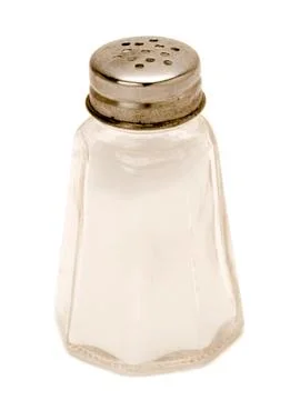 Isolated rusty salt cellar Stock Photos