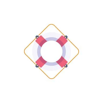 Isolated safe float flat design Stock Illustration