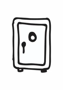 Isolated safe illustration Stock Illustration