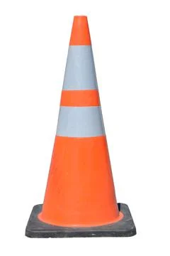 Isolated Safety Pylon Stock Photos