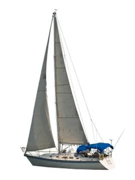 Isolated sailboat Foto stock