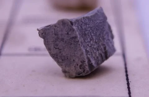 Isolated sample of a shale rock on texture background. shale Metamorphic Ro.. Stock Photos