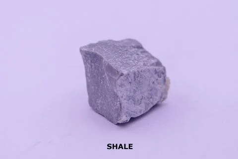 Isolated sample of a shale rock on texture background. shale Metamorphic Ro.. Stock Photos