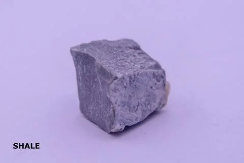 Isolated sample of a shale rock on texture background. shale Metamorphic Ro.. Foto stock