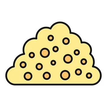 Isolated sand dune or pile graphic vector illustration Stock Illustration