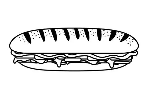 Isolated sandwich design vector illustrator Stock Illustration
