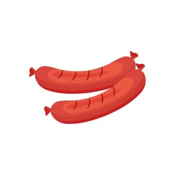 Isolated sausages icon vector design Illustrazione stock