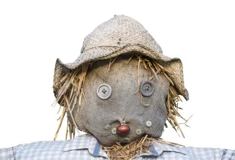 Isolated Scarecrow Head Stock Photos