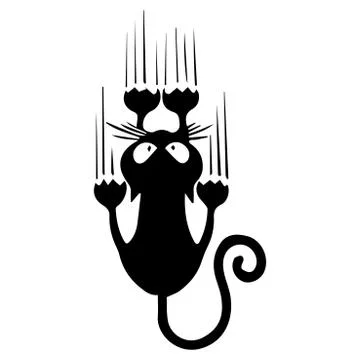 Isolated scared cat Stock Illustration