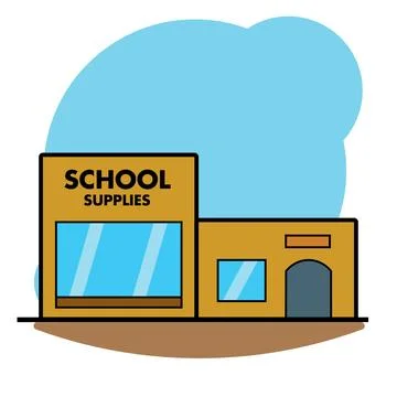 Isolated school building icon flat design Vector Ilustración de archivo