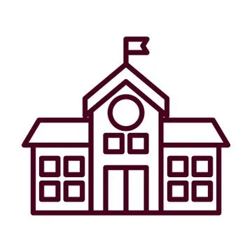 Isolated school building vector design Ilustración de archivo