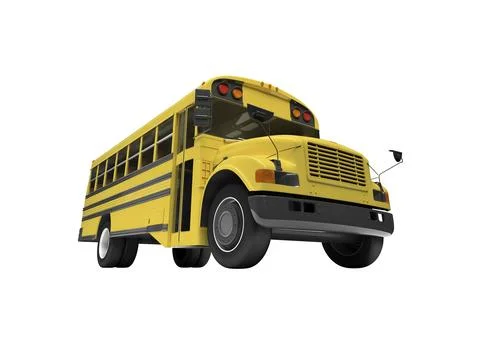 Isolated school bus on white background Stock Illustration