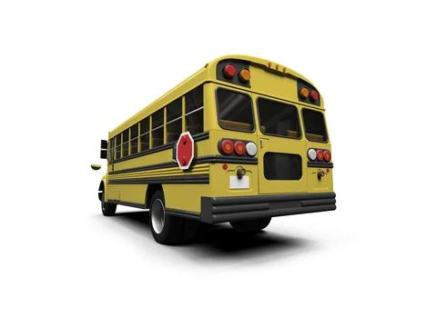Isolated school bus on white background Stock Illustration
