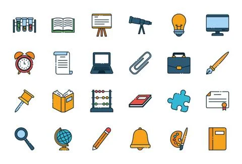 Isolated school icon set vector design Stock Illustration