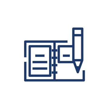 Isolated school notebook and pen vector design Stock Illustration