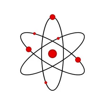 Isolated science atom icon Stock Illustration
