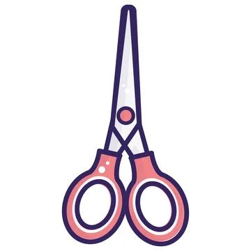 Isolated scissors icon school supply icon Stock Illustration