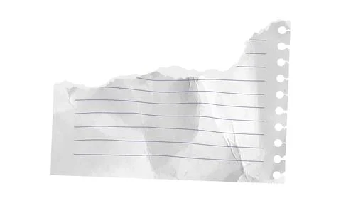 Isolated scrapbook lined grid torn paper corner rip piece. Old angle letter Stock Illustration