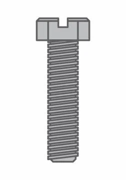 Isolated screw illustration Stock Illustration