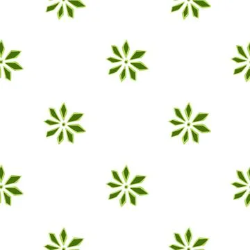 Isolated seamless doodle pattern with carnation flowers elements. White backg Illustrazione stock