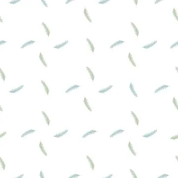 Isolated seamless nature pattern in geometric style with blue ear of wheat or Stock Illustration