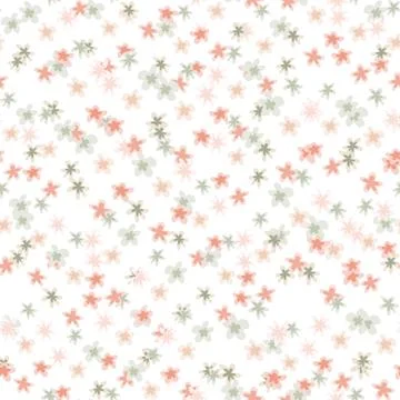 Isolated seamless pattern with daisy shapes on white background. Soft pink an Stock Illustration