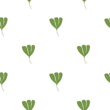 Isolated seamless pattern with doodle cosmos flower minimalistic floral print Stock Illustration