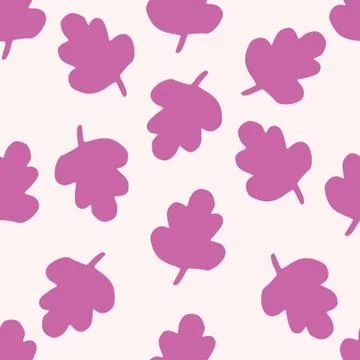 Isolated seamless pattern with floral leafs silhouette. White background and  스톡 일러스트