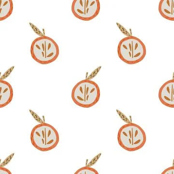 Isolated seamless pattern with half shapes apple grey and red colored ornamen イラスト素材