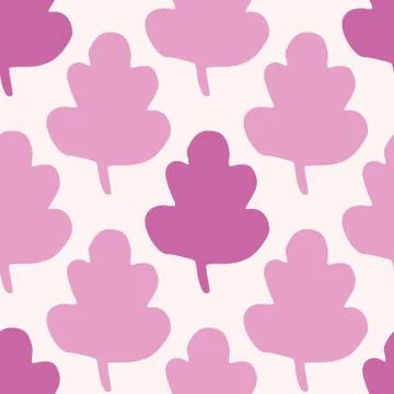 Isolated seamless pattern with leafs figures on white background. Simple abst 스톡 일러스트