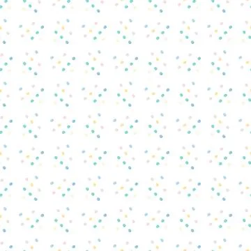 Isolated seamless pattern with polka dot. White background and blue and light Illustrazione stock