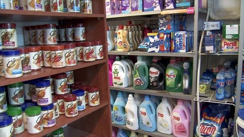 Isolated section of Chametz (Leavened Bread) in supermarket. Israel. C0024-1 스톡 동영상 98560360
