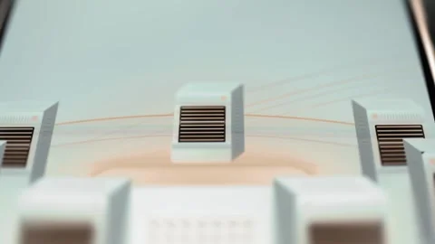Isolated server modules exchange data across platform Stock Footage 342492309
