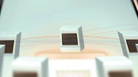 Isolated server modules exchange data across platform Stock Photos