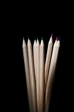 Isolated set of crayons Stock Photos