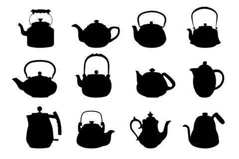 Isolated set of retro tableware, handmade pottery or vintage household utensi Stock Illustration