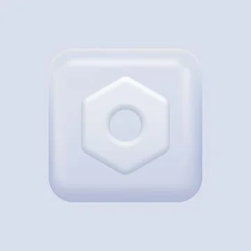 Isolated Settings Icon. White Square Element Stock Illustration