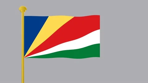Isolated Seychelles flag Stock Footage 195014251