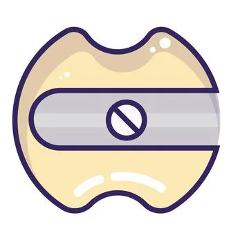 Isolated sharpener flat icon school supply icon Stock Illustration