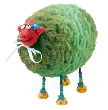 Isolated sheep doll Stock Photos