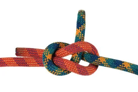 Isolated sheet bend knot Stock Photos