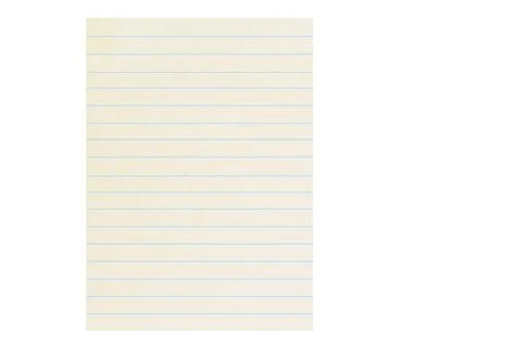 Isolated sheet of paper on a transparent background Stock Photos