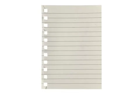 Isolated sheet of paper on a transparent background Stock-Fotos