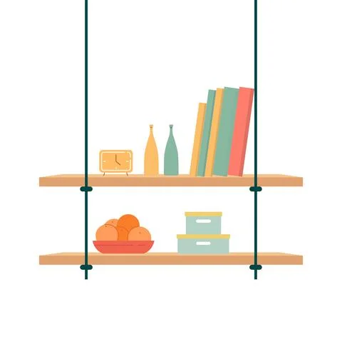 Isolated shelf wall Stock Illustration