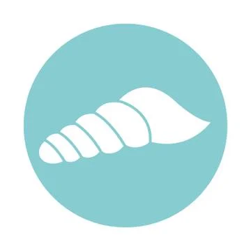 Isolated shell block style icon vector design Stock Illustration